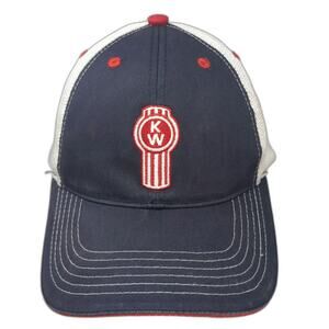 Kenworth Baseball Cap Blue White Red OSFM Mesh Strapback Embroidered Logo hat